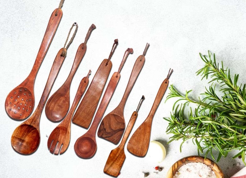 Rustic Wooden Spoon Set for Everyday Cooking - Image 1