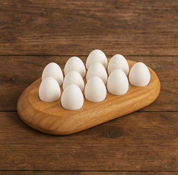 Handcrafted wooden Egg tray - Image 1