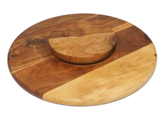 Acacia Solid Wood Lazy Susan